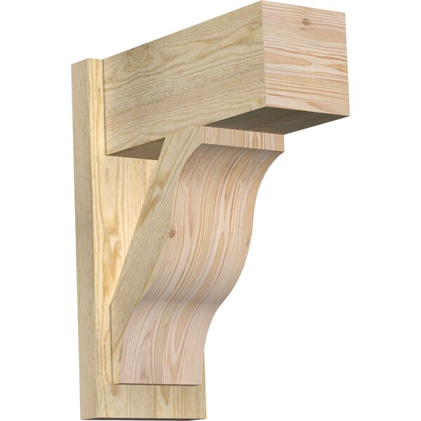 Ekena Millwork Funston Block Rough Sawn Outlooker, Douglas Fir, 8"W x 18"D x 22"H OUT08X18X22FST05RDF - main